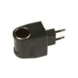 EU Europe France Germany Power Inverter 230 V Round 2 Pin Plug AC 230V / 240V to DC 12V Maximum Load 550mA for Universal Nokia, Sony Ericsson, LG, Samsung Mobile Phones, Apple iPod, iTrip FM Transmitter, Car Charger Cigarette Lighter into Mains charger Power Wall Adaptor Adapter Convertor Converter Inverter Invertor Socket (Black)