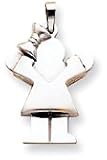 Girl With Bow Charm, White Gold