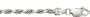 14K white Gold Solid Diamond Cut Rope Chain Bracelet or Necklace 3mm wide