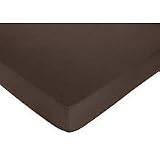 Pink and Brown Hotel Fitted Crib Sheet for Baby and Toddler Bedding Sets by JoJo - Solid Brown