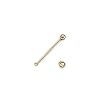 Silver Gold Plated Ball Nose Stud - 1.5 mm End Ball - Sold Individually