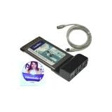 3 Port Firewire PCMCIA Card Cardbus DV iLink with Cable and Ulead Videostudio 8 for Laptop RYOTECH