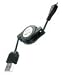 Retractable Micro USB Data Cable (Black or White) for Zte cell phone