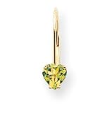 14k 5mm Heart Peridot earring XLB120PE