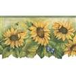 Flowers and Butterflies Green Wallpaper Border in Fresh Kitchens 4