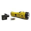 Emergency LED Flashlight with FM Radio and Siren, AC/Battery/Crank Powered