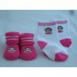 Small Paul by Paul Frank Two Pair Booties Pink And White 0-12 Months