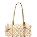 Dooney & Bourke Crossword Barrel Purse in Ivory