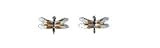 Great Blue Skimmer Dragonfly Silver and Enamel Post Earrings