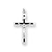 Sterling Silver Enameled Crucifix Pendant with 20 Inch Sterling Silver Chain