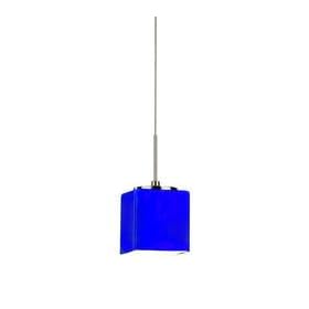 Buy American Fluorescent GEPLBUSN Geo 5-1.3 Watt LED Pendant, Satin Nickel with Blue... by American Fluorescent now!