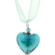 Review   / Aqua Geen PUFFED HEART Stone Adjustable Choker Necklace
