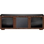 New 65 Inch Deep Brown Finished Wood Home Entertainment Cabinet Center Chan ....