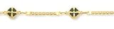 14kt Gold Irish 4-Leaf Clover Luck Bracelet (2 sizes available)