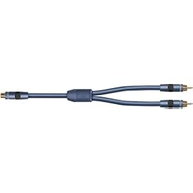 Acoustic Research AP040 Y Adaptor RCA female to 2 RCA male molded connectors