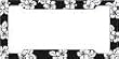 Tropical Flowers Hibiscus Black License Plate Frame (Made of Plastic)