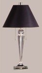 1 Light Darcy Crystal and Nickel Table Lamp with Classic Black Faux Silk Empire Shade by Laura Ashley BTC001 SFE017 11C21F7ceDL 1 Light Darcy Crystal and Nickel Table Lamp with Classic Black Faux Silk Empire Shade by Laura Ashley BTC001 SFE017