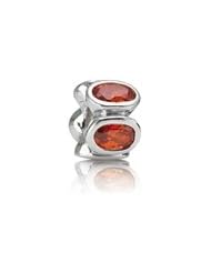 Pandora Silver Orange Oval Lights CZ Bead