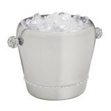 Chrome Ice Bucket Bejeweled with Rhinestones by HomeAndWine.com