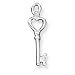 Qc1071,sterling Silver Key Pendant W/18