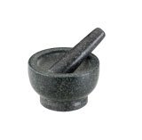 14CM SOLID GRANITE PESTLE & MORTAR