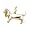 Dog Basset Hound Charm - Gold Plate