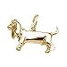 Dog, Basset Hound Charm - Gold Plate