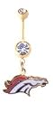 Denver Broncos belly button ring