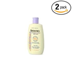 Aveeno Baby Calming Comfort Baby Bath, Lavender and Vanilla, 8 Ounce Bottles (Pack of 2)