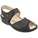 Finn Comfort Women's Faro Sandal,Black Nappa,40 EU (US Women's 9 M)