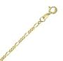 14k Yellow Gold 10 Inch X 1.9 mm Figaro Chain Anklet - O Ring Clasp - JewelryWeb