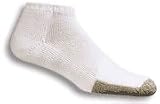Thorlo Unisex Thick Cushion Tennis Micro-Mini Crew Sock, White, 13