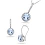 0.39 Ct Diamonds & 3.10 Cts Aquamarine Set in 14K White Gold