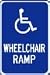 12x18 Handicap Parking Sign - Wheelchair Ramp sign 12 x 18 RA ALUMINUM