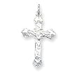 Sterling Silver Crucifix Pendant with 20 Inch Sterling Silver Chain