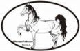 Horse Oval bumper sticker
