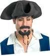 Jack Sparrow Pirate Hat Disney with Moustache/Goatee Adult Costume