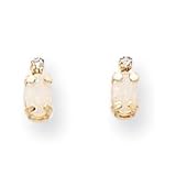 14k Diamond & Opal Birthstone Earrings XBE189