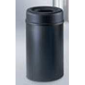 Crowne Collection 30-Gal. Open Top Receptacle, Textured Black Aluminum URIAOT30SABK by United Receptacle