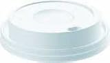 Dart 16EL White Cappuccino Plastic Lid for Hot And Cold Foam Cup 100-Pack (Case of 10)