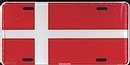 Denmark Flag License Plate