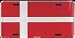 Denmark Flag License Plate