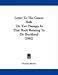Letter To The Canon Bull: On Two Passages In That Book Relating To Dr. Buckland (1882)