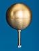 Flagpole Ball ornament 2 in Diameter Ball/ 1/2 in Spindle Aluminum