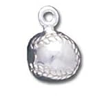 Solid Sterling Silver Baseball Charm (2.6g) Approximately 3/8 Tall