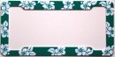 Green Hibiscus Hawaiian Flowers Car Truck SUV License Plate Frame