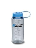 Nalgene Tritan 16oz Grey Reusable Wide Mouth Bottle-BPA FREE