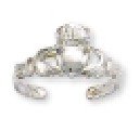 14k Claddaugh Adjustable Toe Ring