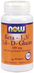 Beta - 1 3 /1 6 - Glucan by NOW Foods -(100mg - 90 Vegetarian Capsules)