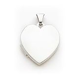 11CMugJS%2BKL. SL160  Sterling Silver Plain 21mm 2 frame Heart Locket with 20 inch Sterling Silver Chain